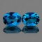 Natural  AAA London Blue Topaz Pair {Flawless-VVS1}