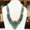 Tibet Natural Stone Tribal Queen Royal Necklace