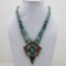 Tibet Hand Made Natural Turquoise & Coral Necklace