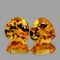 NATURAL GOLDEN YELLOW CITRINE Heart Pair 11 MM - FL