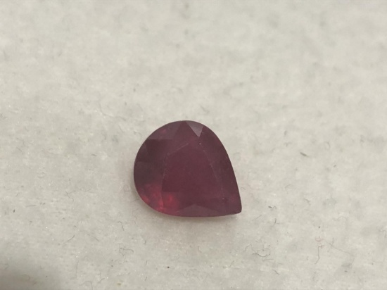 Natural Pear Red Ruby 4.97 Cts