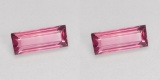 Natural Baguette Pink Tourmaline Pair - VVS