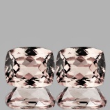 Natural Peach Pink Morganite Pair[Flawless-VVS]