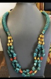 Tibet Natural Stone Tribal Queen Royal Necklace