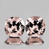 Natural Peach Pink Morganite Pair [VVS]