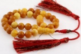 Natural Amber Islamic Prayer 33 Beads Tasbih