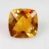 Natural Cushion Checker Citrine 5.30 Cts - Untreated