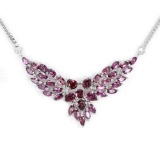 NATURAL PURPLE PINK RHODOLITE GARNET Necklace