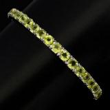 Natural  Round 5mm Top Rich Green Peridot Bangle