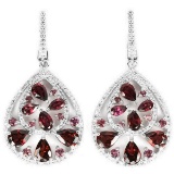 NATURAL  RHODOLITE GARNET Earrings