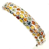 Natural Top Fancy Color Sapphire 117 Ct Bangle