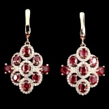 Natural Top Blood Red Ruby Earrings