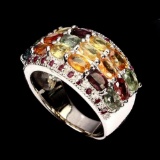 Natural Fancy Color Sapphire & Ruby  Ring