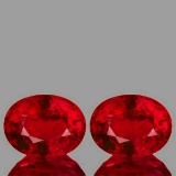 Natural AAA Fire Red Mozambique Ruby Pair