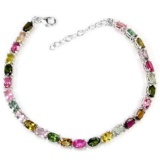 NATURAL MULTI COLOR TOURMALINE Bracelet