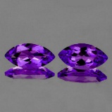 Natural Purple Amethyst Pair{Flawless-VVS1}