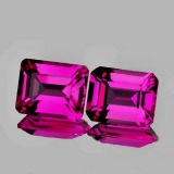 Natural AAA Hot Pink Topaz Pair{Flawless-VVS1}