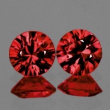 Natural  AAA Fire Pinkish Orange Rhodolite Garnet Pair