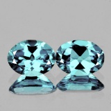 Natural Paraiba Blue Apatite Pair(VVS}