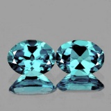 Natural; Paraiba Blue Apatite Pair (VVS)