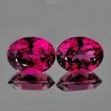 Natural Raspberry Pink Rhodolite Garnet Pair - FL