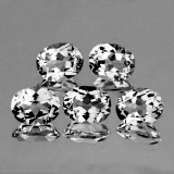 NATURAL COLORLESS WHITE TOPAZ 5 Pcs - FL