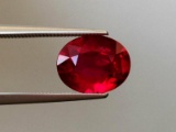 Stunning Lab Pigeon Blood Ruby 3.42 Carats - VVS