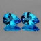 Natural Intense AAA Swiss Blue Topaz Pair 10x7 MM - FL