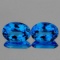 NATURAL AAA INTENSE SWISS BLUE TOPAZ PAIR