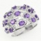 Natural Intense Purple Amethyst Ring