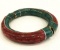 Natural Hand Made Tibet Coral & Turquoise Bangle