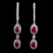 Natural Pigeon Red Ruby Earrings