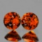 Natural Mandarin Orange Spessartite Garnet Pair - FL