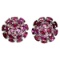 Natural  Rhodolite Garnet Earrings