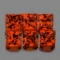 Natural  Intense AAA Orange Sapphire 6 pcs - FL