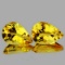 Natural Golden Yellow Citrine Pair{Flawless-VVS1}