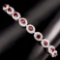 Natural Oval 4x3mm Top Blood Red Ruby Bracelet