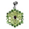 Natural Rhodolite Garnet Ch-Diopside & Peridot Pendant