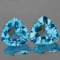 Natural Top Sky Blue Topaz Pair 10.00 MM