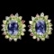 Natural Chrome Diopside Sapphire Earrings