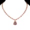 Natural Sky Blue Topaz & Pink Tourmaline Necklace