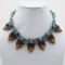 Natural Turquoise & Lapis Handmade Chokar Necklace