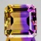 Natural Bi-Color Square Bolivia Ametrine 12 MM - FL