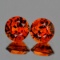 Natural Mandarin Orange Spessartite Garnet Pair