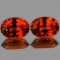 Natural Mandarin Orange Spessartite Garnet Pair