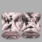 Natural Princess Peach Pink Morganite Pair [Flawless]