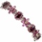 Natural Rhodolite Garnet & Tourmaline Bracelet