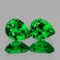 Natural Vivid Chrome Green Tsavorite Garnet Pair - VVS