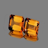 NATURAL AAA GOLDEN ORANGE CITRINE PAIR [IF-VVS]