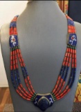 Tibet Natural Stone Tribal Queen Royal Necklace